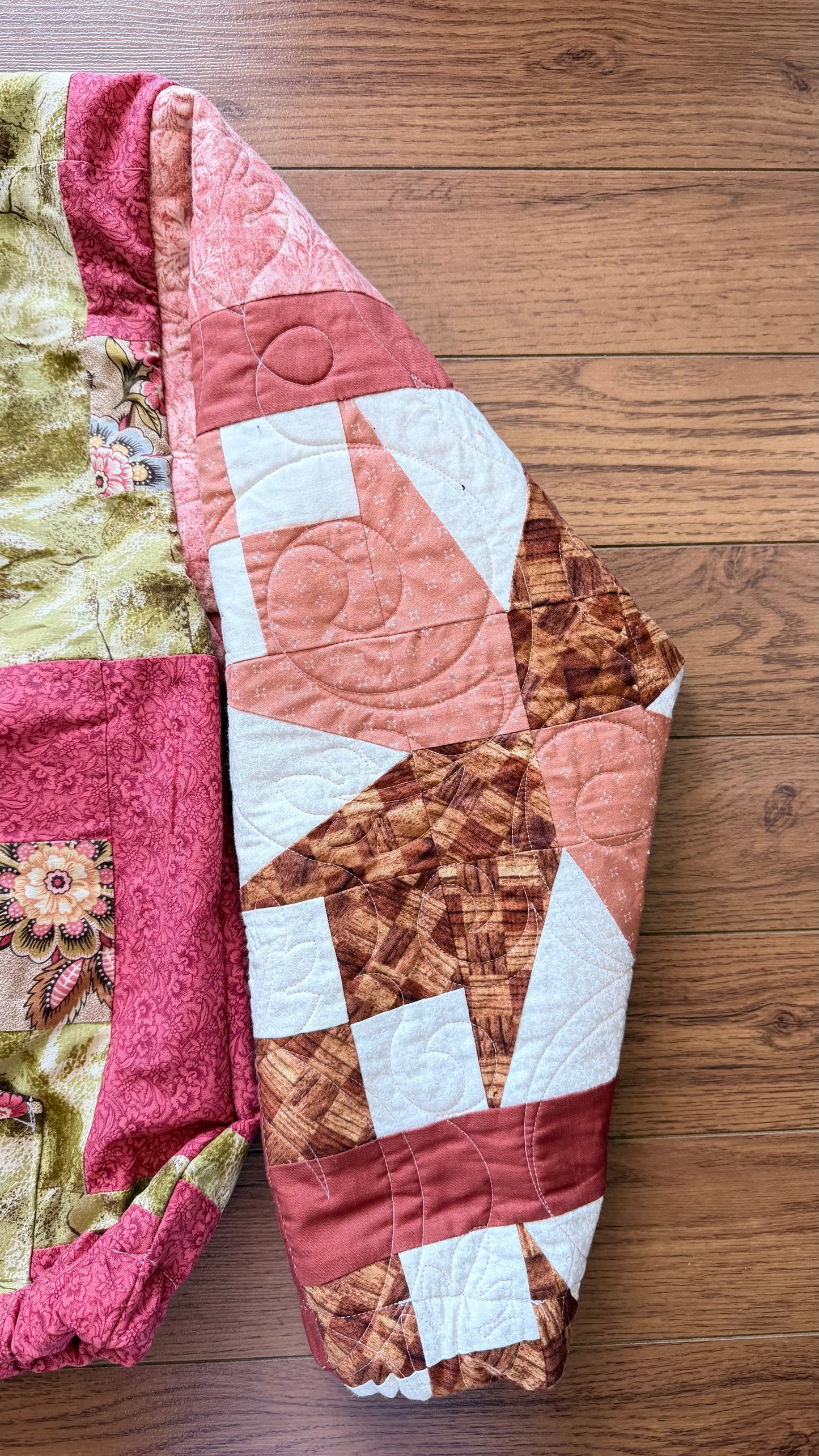 Pink Quilted Hoodie