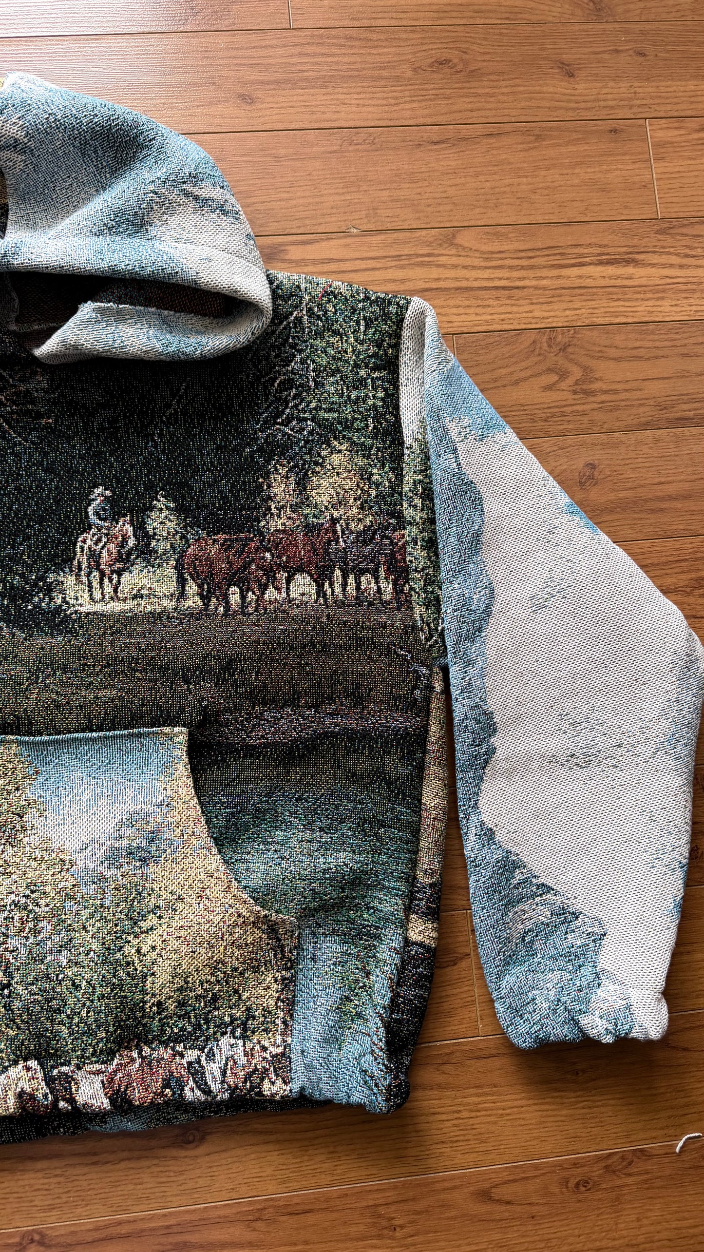 Western landscape hoodie