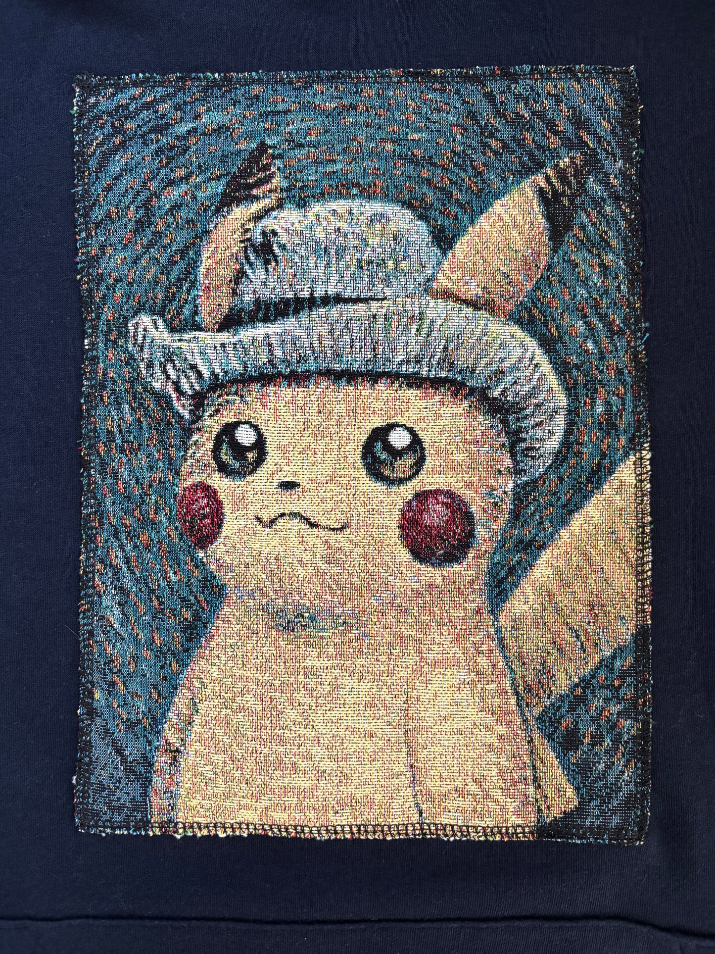 Van Gogh Pikachu Patch Hoodie