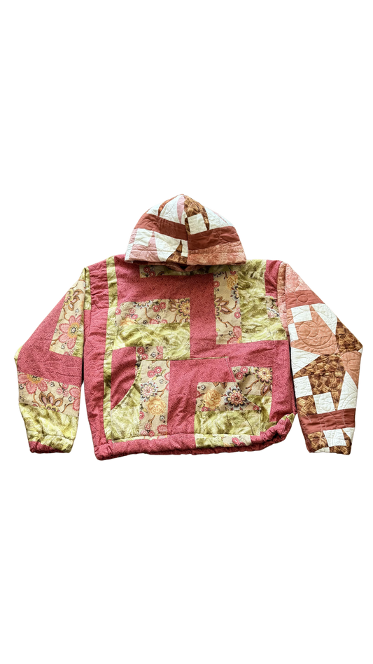 Pink Quilted Hoodie