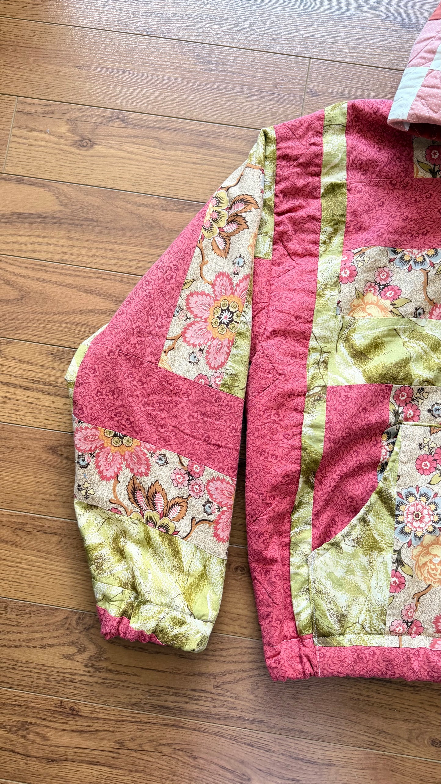 Pink Quilted Hoodie