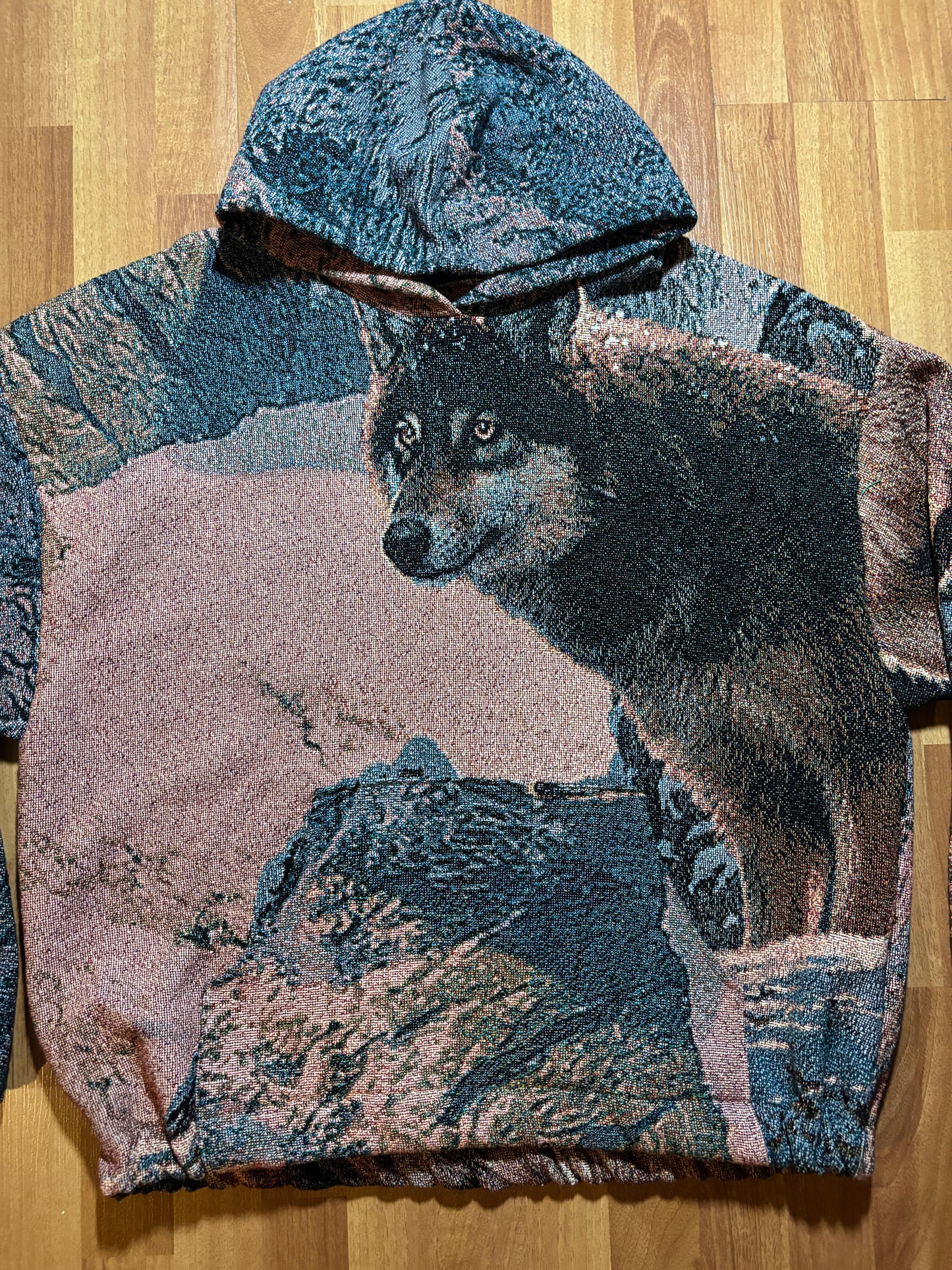 Sunset Wolves Blanket Sweater XL
