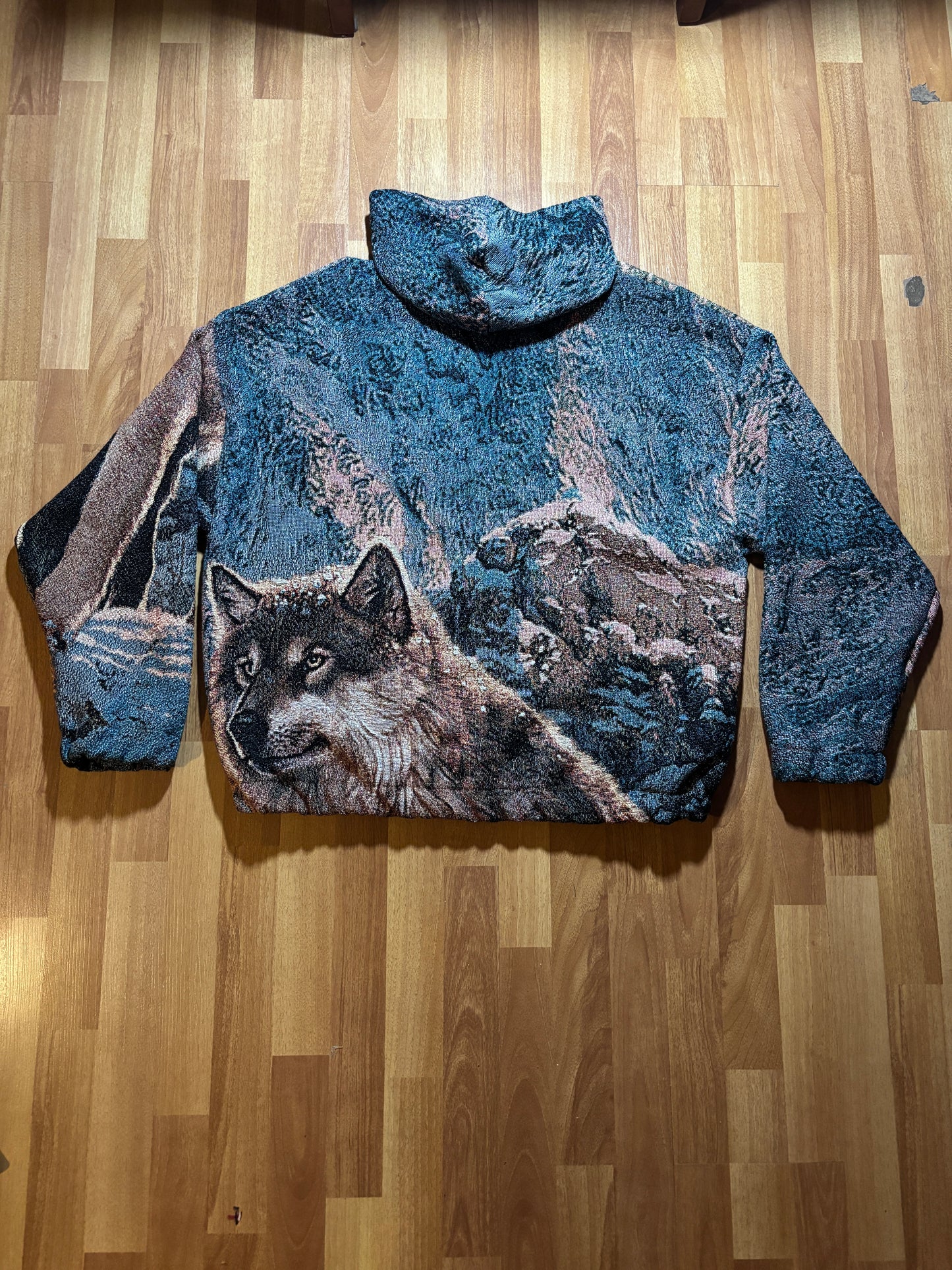 Sunset Wolves Blanket Sweater XL