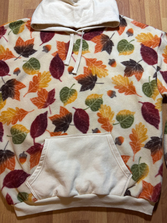 Fall Leaves Fleece Hoodie XL