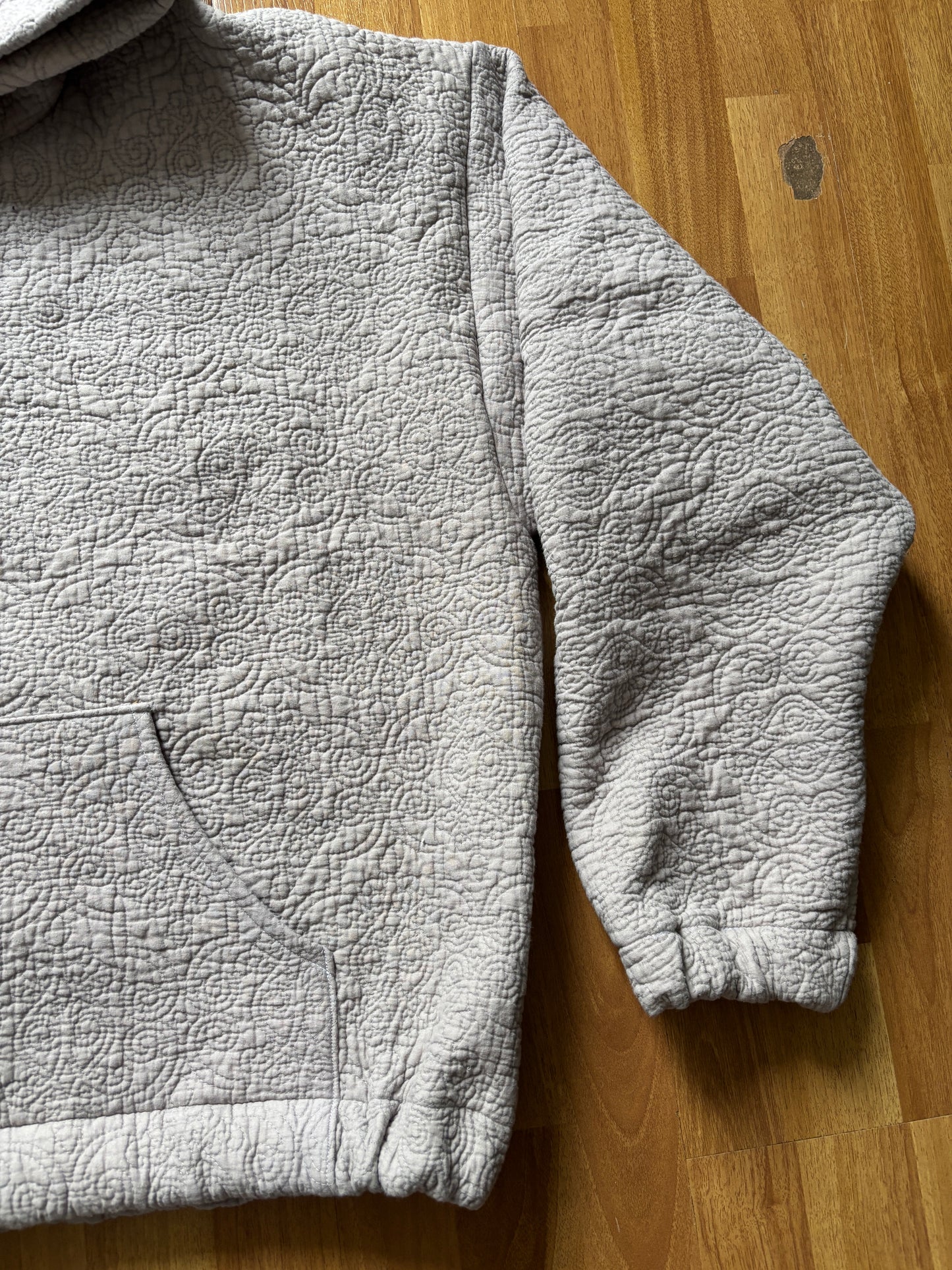 Grey Quilt Hoodie XL