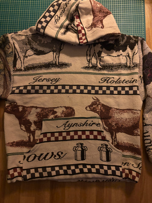 Cows Blanket Hoodie LG